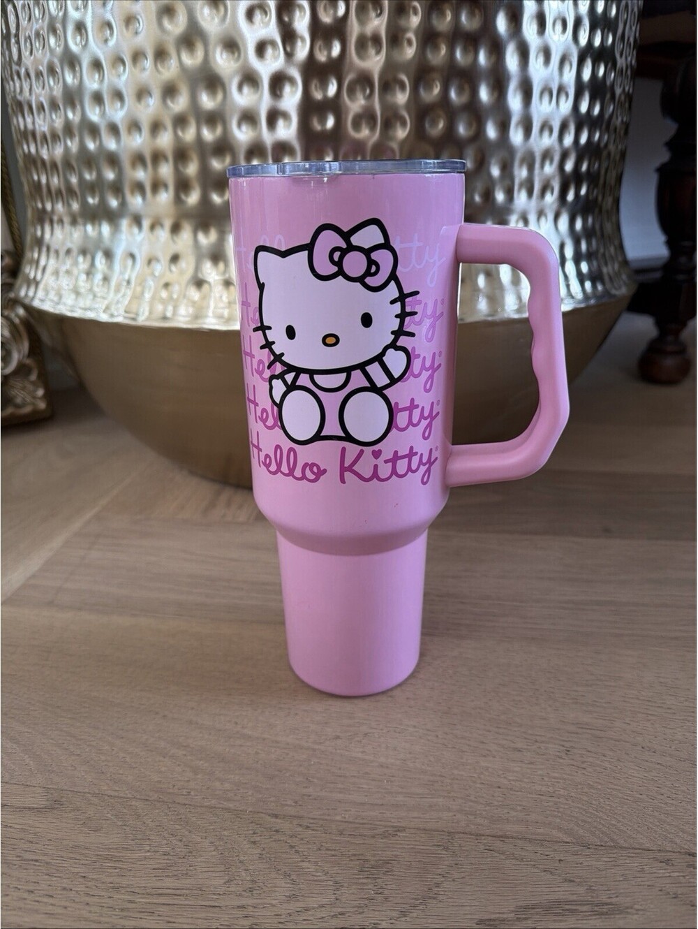 Silver Buffalo Hello Kitty 40oz Stainless Steel Tumbler with Handle
